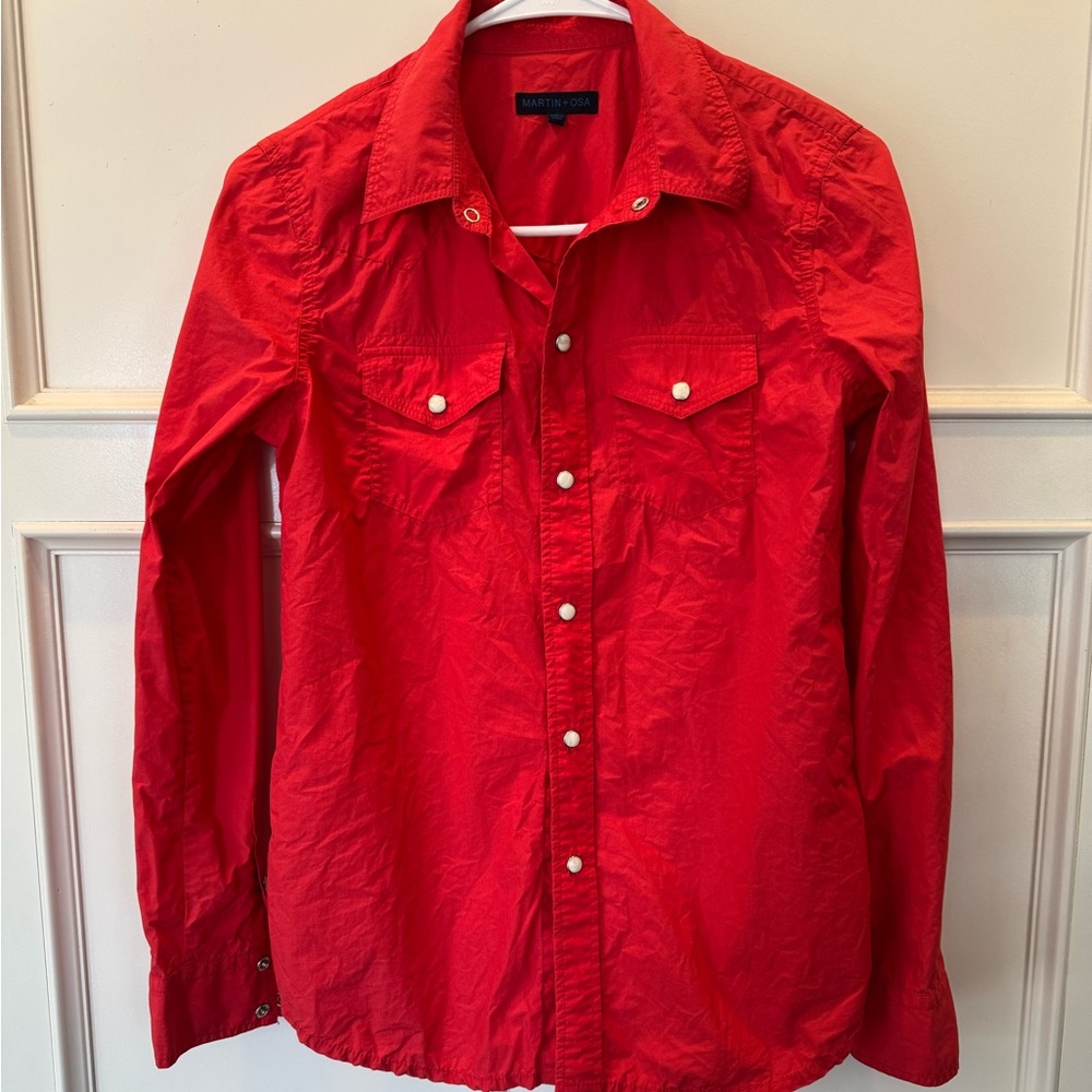 Martin + OSA Red Snap Button Shirt 2